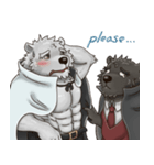 Bear in black and white（個別スタンプ：38）