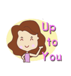 pretty young woman (English version)（個別スタンプ：7）