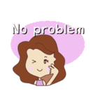 pretty young woman (English version)（個別スタンプ：16）