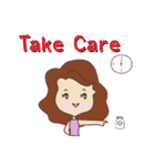 pretty young woman (English version)（個別スタンプ：24）