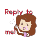 pretty young woman (English version)（個別スタンプ：28）