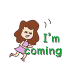 pretty young woman (English version)（個別スタンプ：31）
