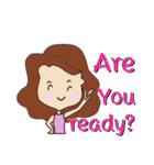 pretty young woman (English version)（個別スタンプ：32）