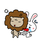 little Q Lion ＆ A-Chu Rabbit- Dating（個別スタンプ：27）