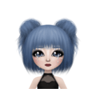 Blue haired cute girl（個別スタンプ：2）