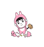 Pink Rab Boy（個別スタンプ：28）