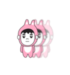 Pink Rab Boy（個別スタンプ：34）