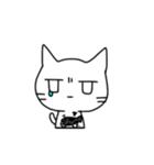 ちょっと不機嫌なしろねこ（個別スタンプ：2）
