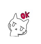 ちょっと不機嫌なしろねこ（個別スタンプ：5）