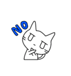 ちょっと不機嫌なしろねこ（個別スタンプ：6）