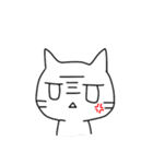 ちょっと不機嫌なしろねこ（個別スタンプ：10）