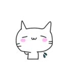ちょっと不機嫌なしろねこ（個別スタンプ：16）