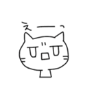 ちょっと不機嫌なしろねこ（個別スタンプ：18）