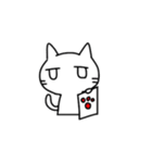 ちょっと不機嫌なしろねこ（個別スタンプ：26）