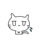 ちょっと不機嫌なしろねこ（個別スタンプ：34）