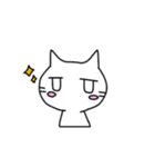 ちょっと不機嫌なしろねこ（個別スタンプ：35）