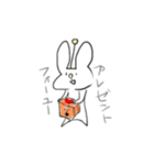 今日も普通に過ごしてるうさぎの宇宙人（個別スタンプ：16）