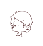 シンプル男の子（個別スタンプ：1）