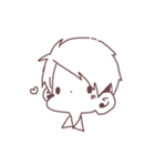 シンプル男の子（個別スタンプ：3）