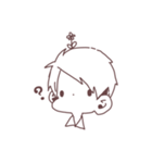 シンプル男の子（個別スタンプ：4）