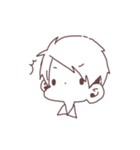 シンプル男の子（個別スタンプ：5）