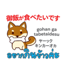 犬の楽しい旅日本語タイ語（個別スタンプ：10）