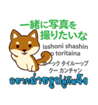 カワイイ犬日本語タイ語（個別スタンプ：10）