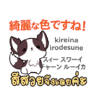 カワイイ犬日本語タイ語（個別スタンプ：22）