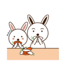 Usagi Sisters(English)-Banila＆Ichigo（個別スタンプ：18）