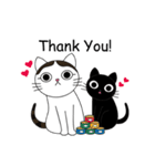 Poker face cats - JUJU＆HOLA（個別スタンプ：1）