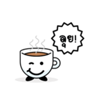 Cheerful Coffee Cup（個別スタンプ：38）