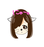 片目な女の子（個別スタンプ：2）