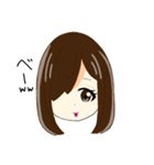片目な女の子（個別スタンプ：7）