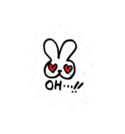 ほっぺたもっちり♪もっちりうさぎ（個別スタンプ：4）
