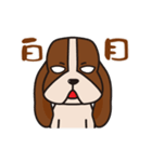Basset hound of sadness with a smile（個別スタンプ：14）