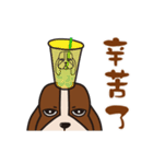 Basset hound of sadness with a smile（個別スタンプ：15）