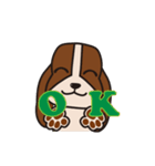 Basset hound of sadness with a smile（個別スタンプ：23）