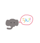どうぶつたち シンプル 一言 返信（個別スタンプ：11）