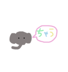 どうぶつたち シンプル 一言 返信（個別スタンプ：15）
