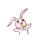 Out window rabbit（個別スタンプ：16）