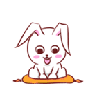 Out window rabbit（個別スタンプ：21）
