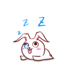 Out window rabbit（個別スタンプ：32）