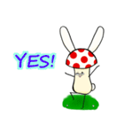 キノコうさぎ（個別スタンプ：9）