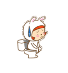 chicken and rabbit cute（個別スタンプ：6）