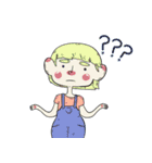 Cute reaction girls (ENG)（個別スタンプ：1）