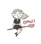 Cute reaction girls (ENG)（個別スタンプ：5）