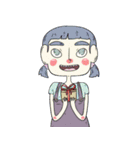 Cute reaction girls (ENG)（個別スタンプ：7）