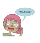 Cute reaction girls (ENG)（個別スタンプ：11）