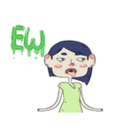 Cute reaction girls (ENG)（個別スタンプ：12）
