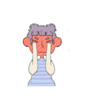 Cute reaction girls (ENG)（個別スタンプ：13）
